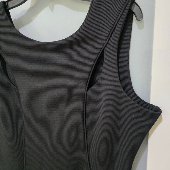 Kardashian Kollection Black Bodycon Dress XL | Cutout Front Detail - Picture 5 of 14